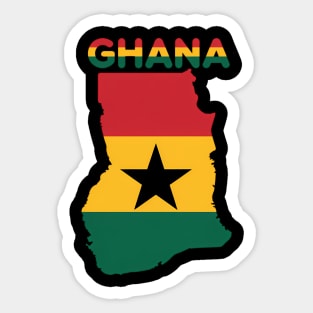 Ghana Flag Colors Ghanaian Pride Sticker